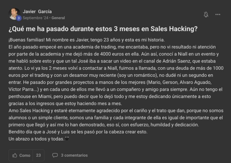 testimonio